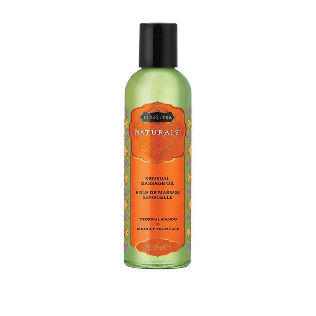 Kama Sutra Naturals Massageöl Tropical Mango Flasche.