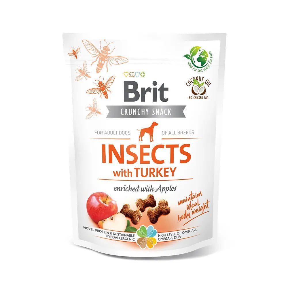 Brit Care Dog - Crunchy Cracker - Insects with Turkey enriched with Apples