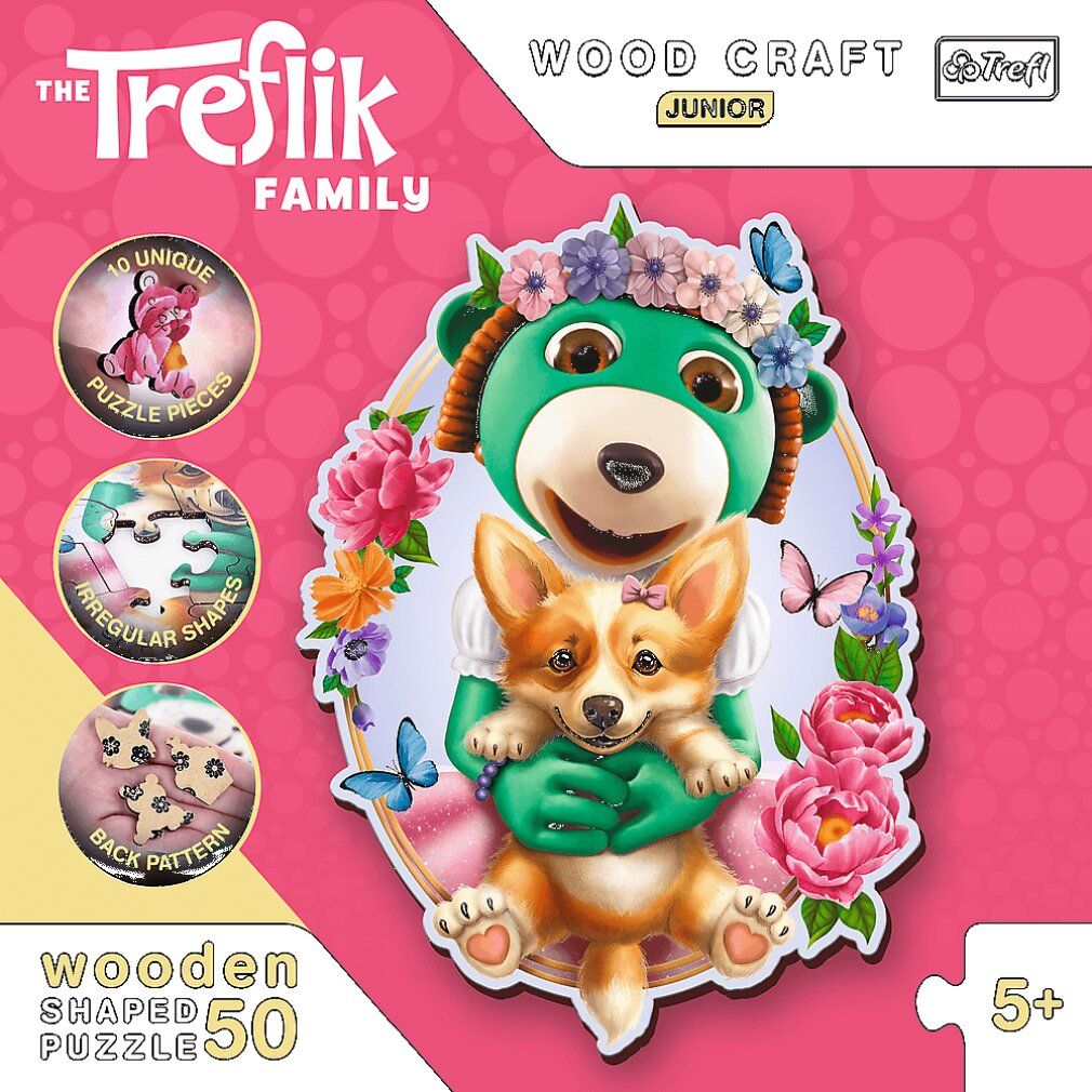 Wood Craft Junior Puzzle Happy Trefoils 50 Teile