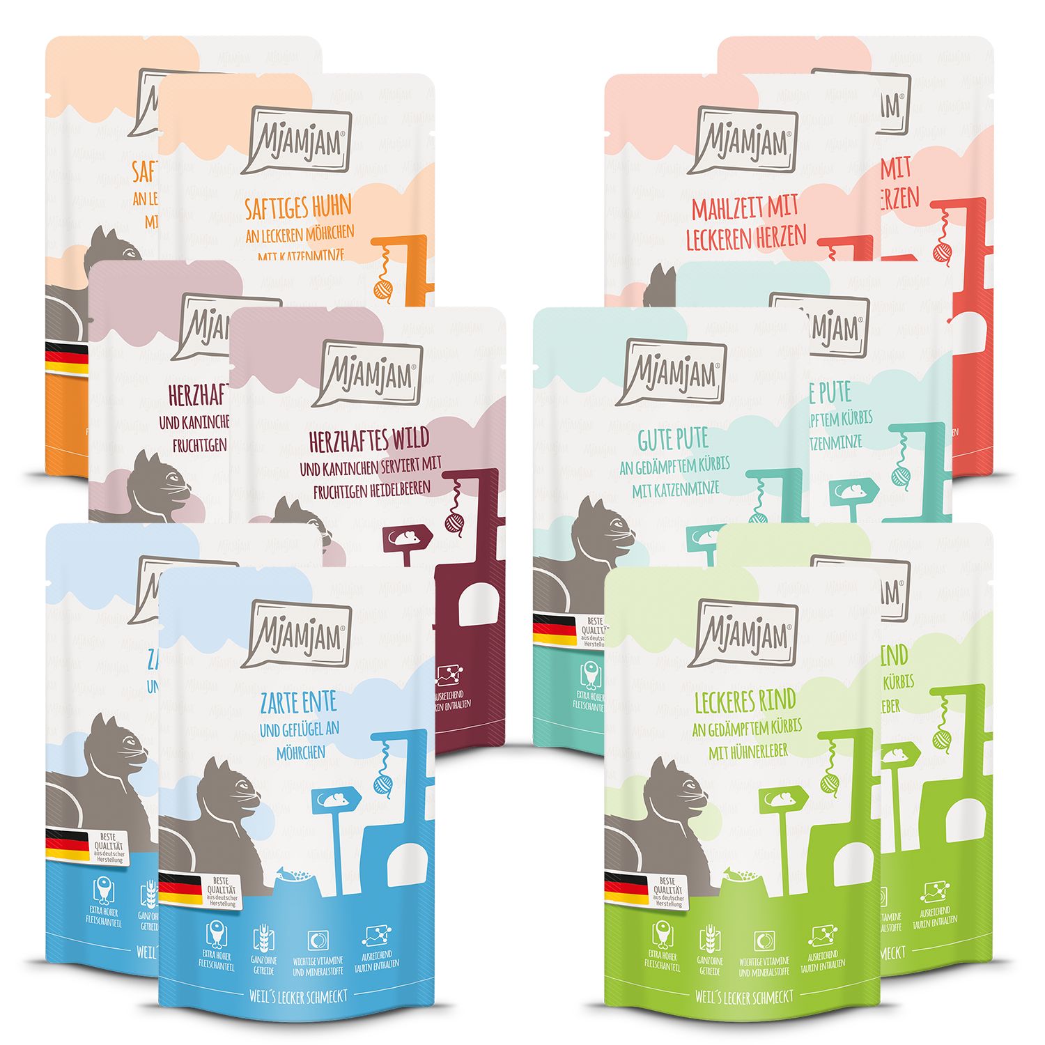 MjAMjAM - Probierpaket 3 (12x125g) 12x125 g Futter