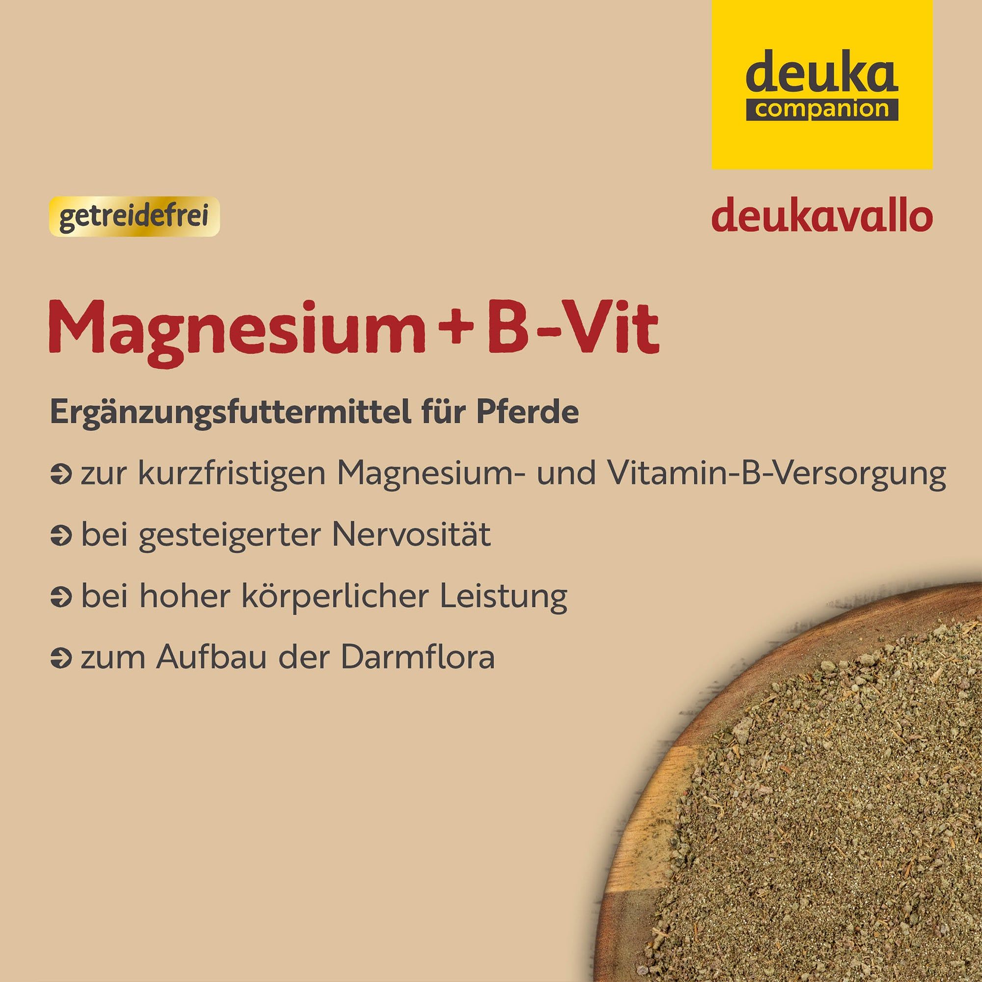 deukavallo Magnesium + B-Vit - Supplement für Pferde mit Stressanfälligkeit & Leistungsanforderung