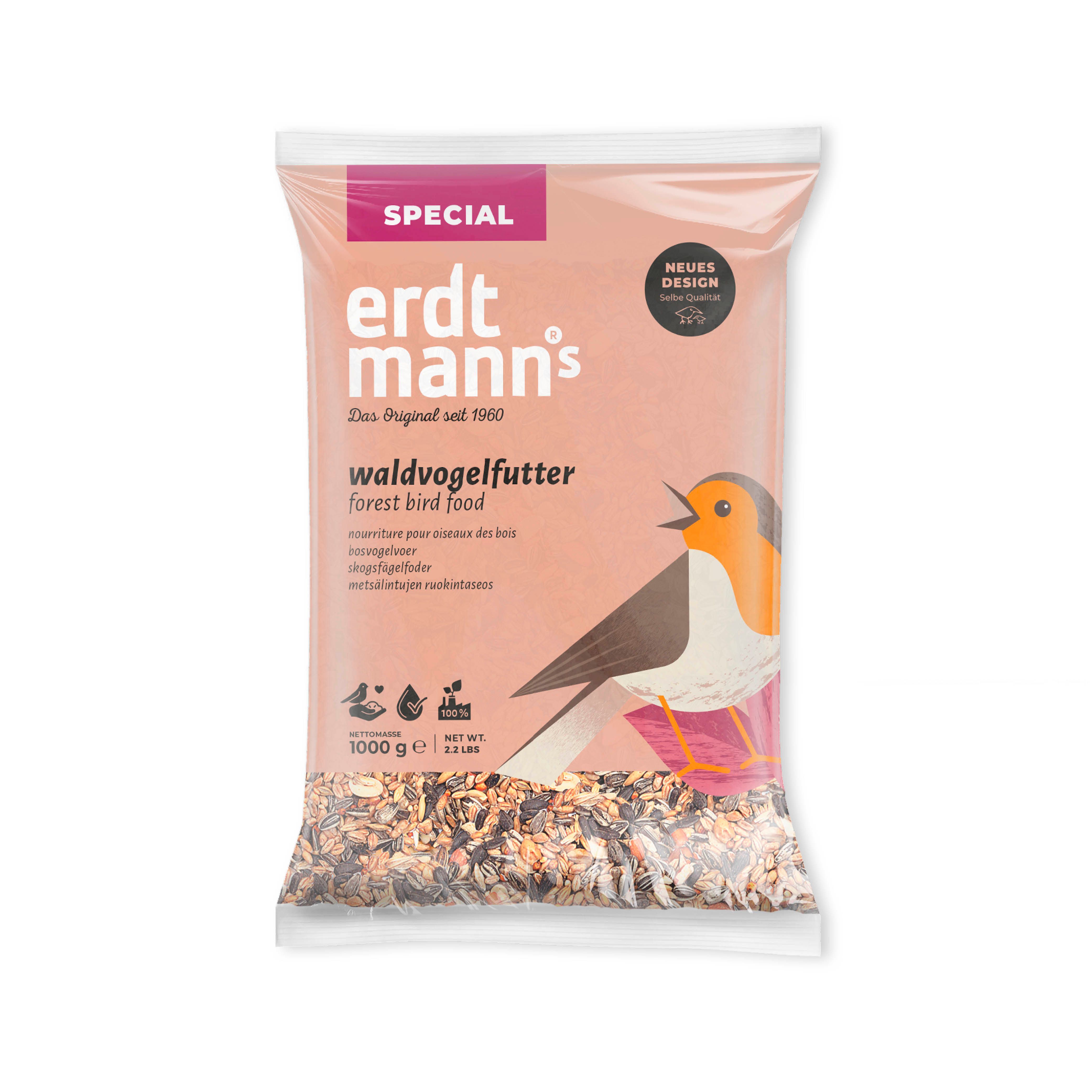 Erdtmanns Waldvogelfutter für Wildvögel 1 kg