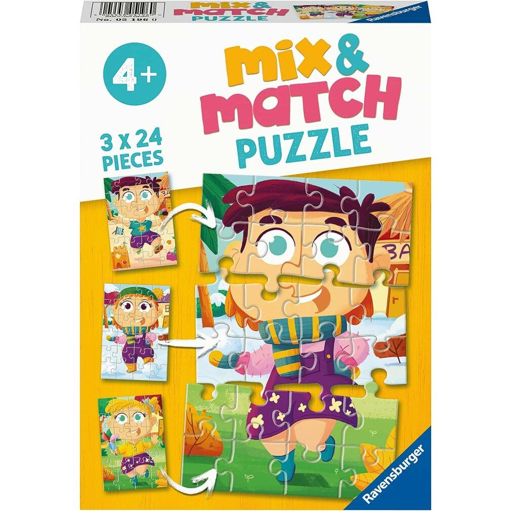 ravensburger Puzzle Mix&Match: Buntes Kleid 3x24 Teile