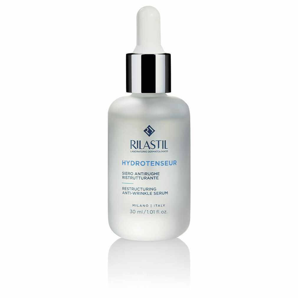 Serumflasche mit Pipette. Aufschrift: Rilastil Hydrotenseur. Anti-Falten-Serum. 30 ml.