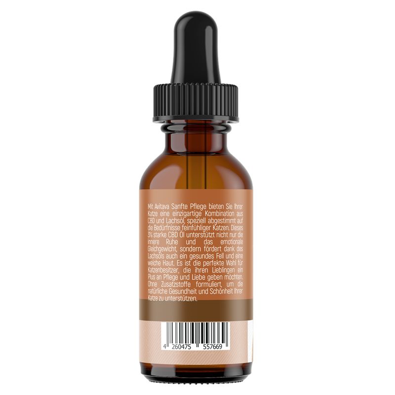 Braune Glasflasche mit Tropfer. Etikett mit Text und Barcode. Produktname nicht sichtbar.