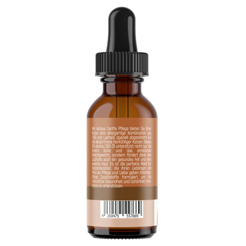 Avitava - CBD Vollspektrum Tropfen Katze mit Lachsöl 10 ml