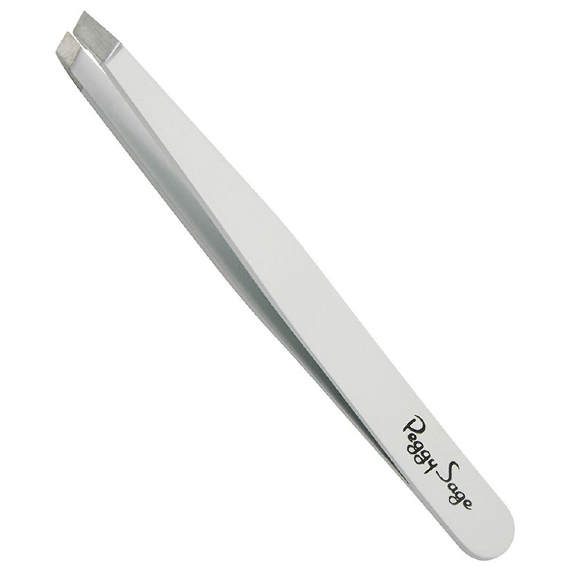 Peggy Sage Professionelle Pinzette Schräge Greiffläche 9,5 cm (Farbe : Weiß) 3,5x0,3x12,8