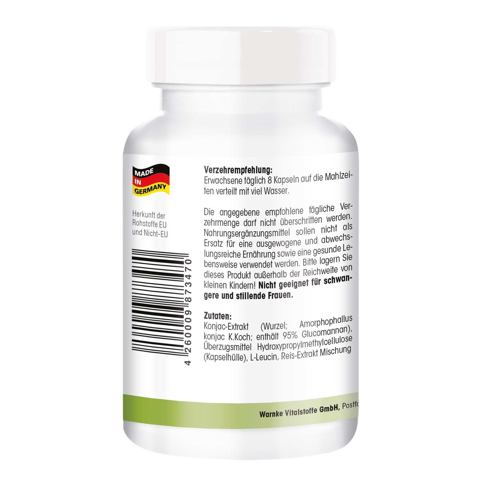 Warnke Vitalstoffe | Konjac-Wurzelextrakt mit 95% Glucomannan