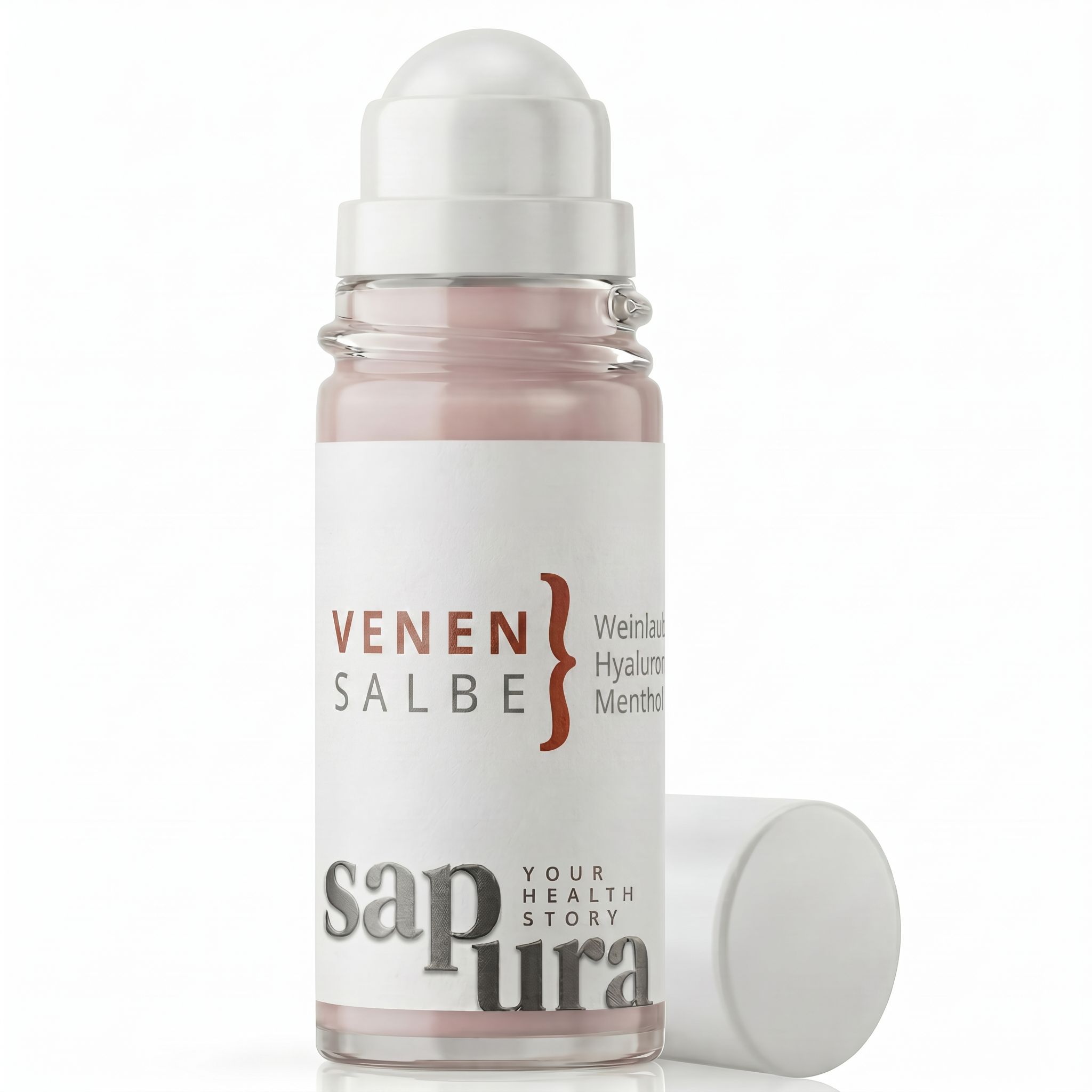 Venensalbe Roll-On mit rotem Weinlaub | Bei schweren & müden Beinen 50 ml Salbe