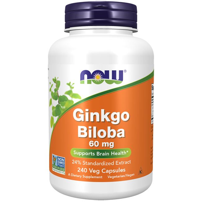 Now Foods Ginkgo Biloba-Extrakt 60 mg 240 Pc