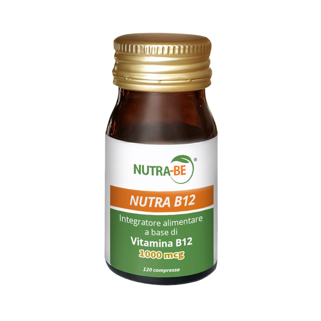 Nutra B12 1000 mcg - Vitamina B12 Sublinguale (Cianocobalamina) – Energia, Sistema Nervoso, Memoria