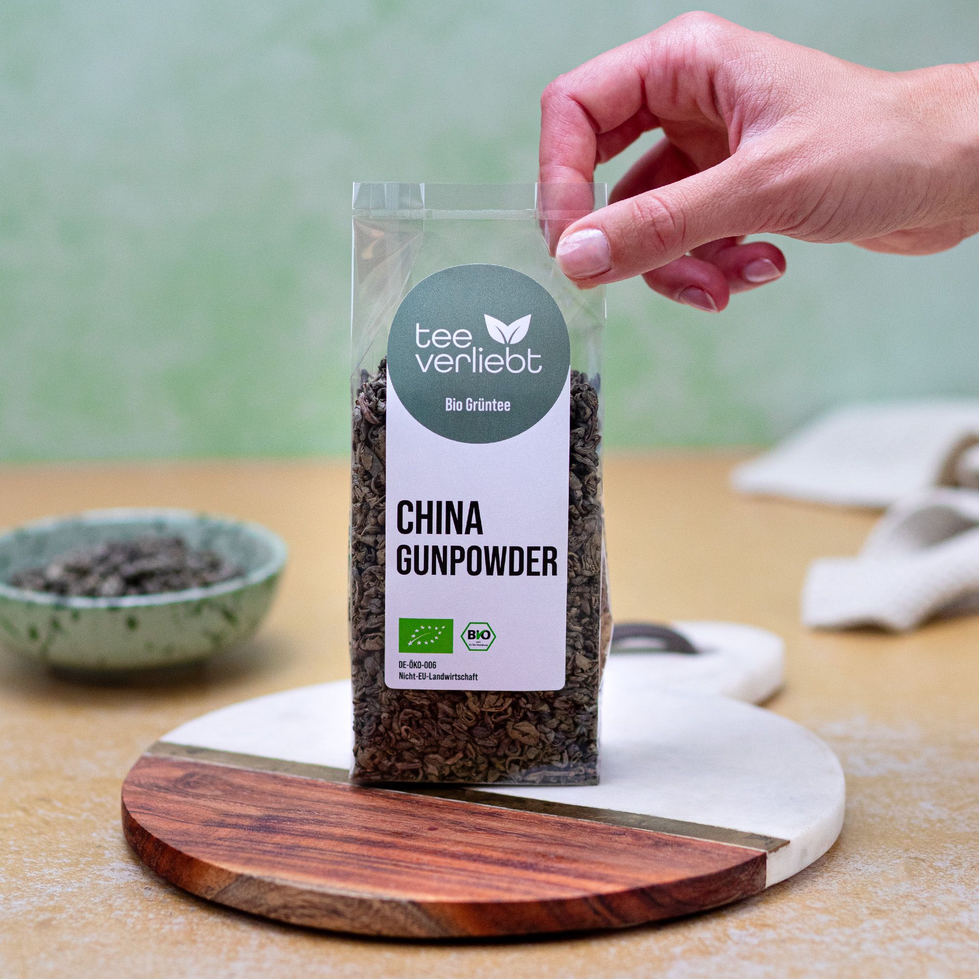 teeverliebt - China Gunpowder loser Bio Grüntee