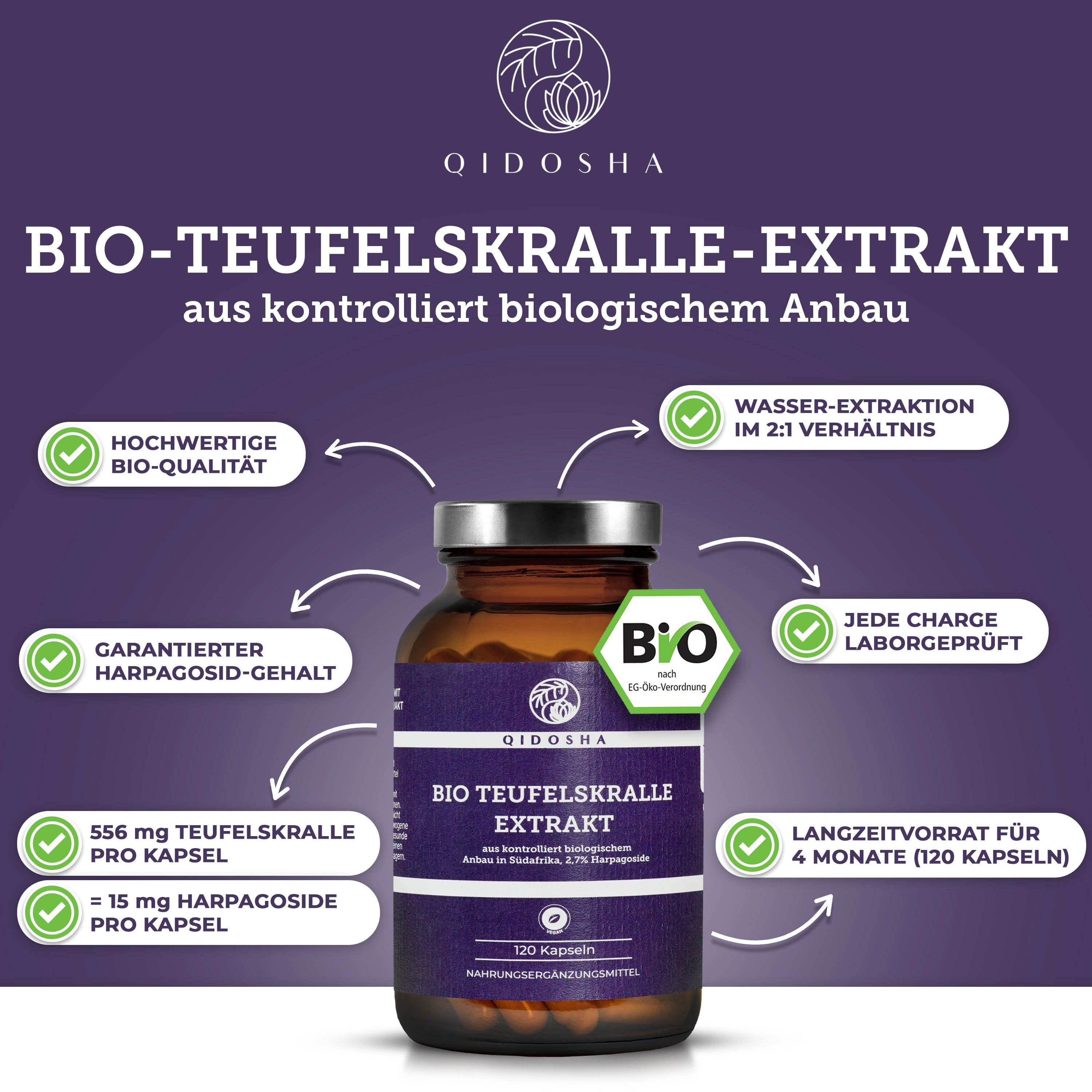 QIDOSHA Bio Teufelskralle Extrakt