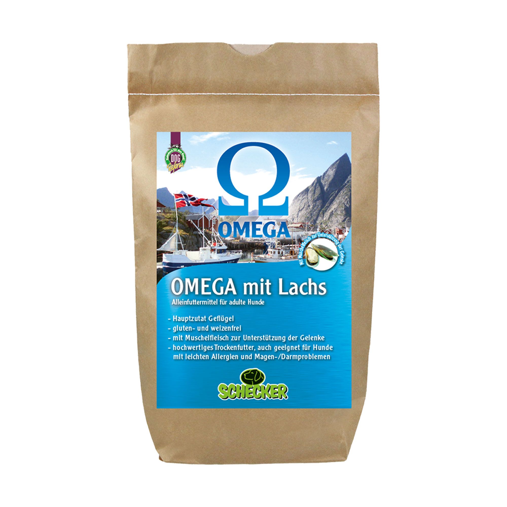 Schecker Omega 3 + 6 Lachs - Trockenfutter - weizenfrei -glutenfrei