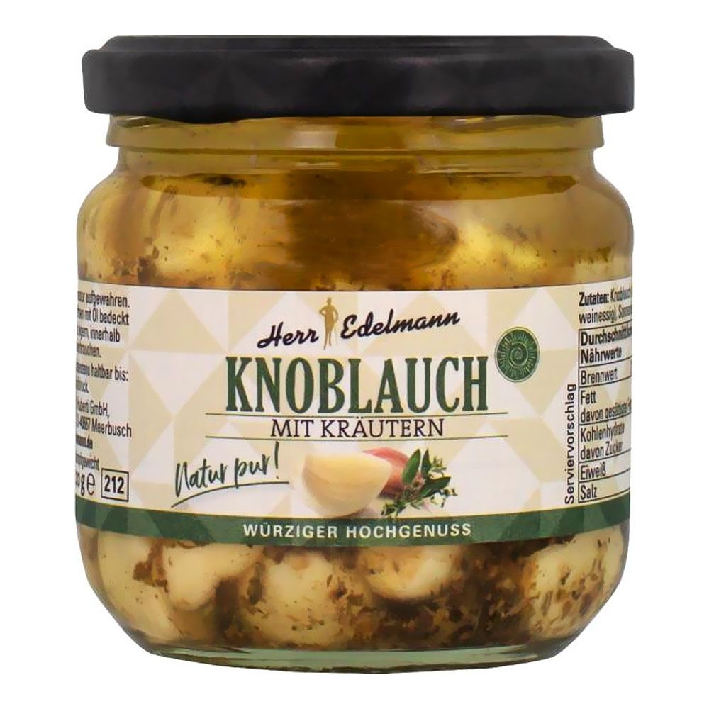 Herr Edelmann Knoblauch mit Kräutern