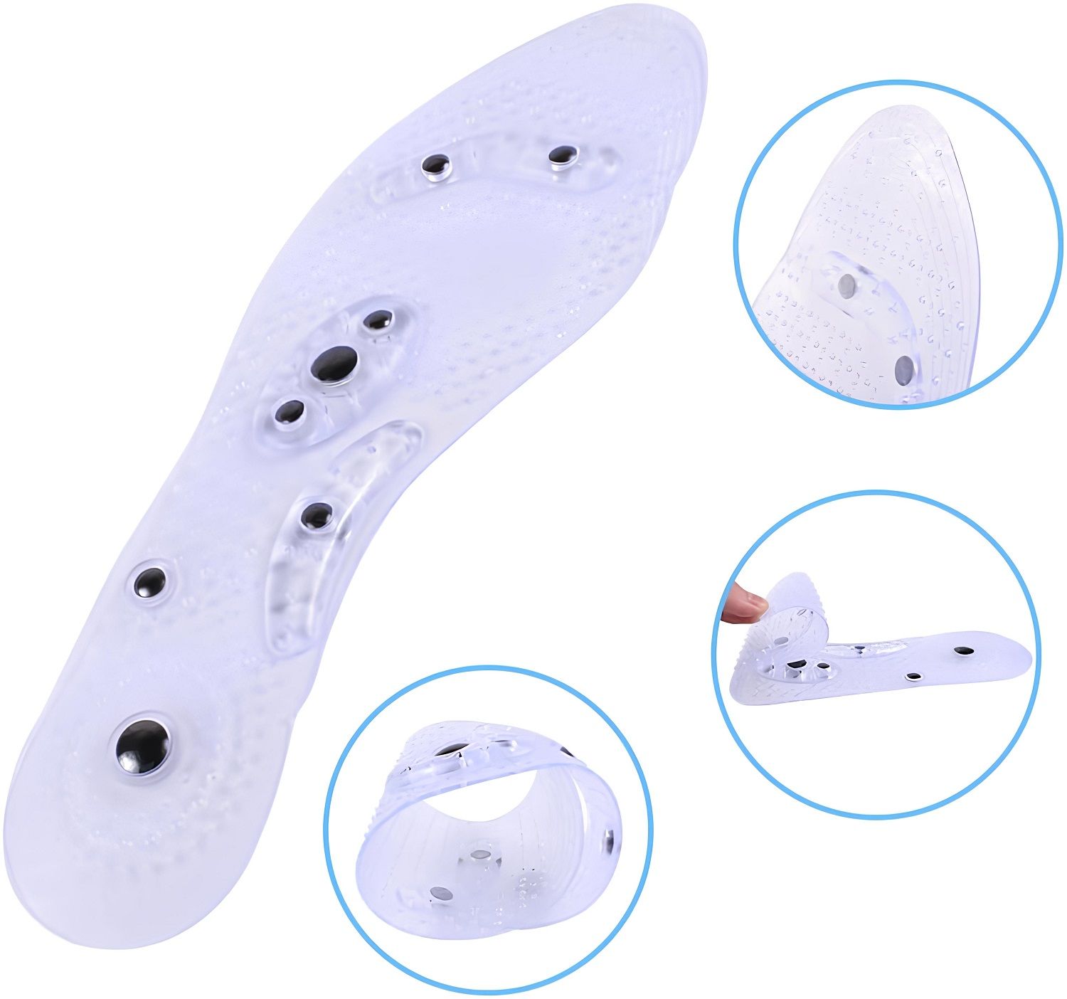 COOL-i Magnetische Akupressur,Einlegesohlen,Fußreflexzonen,Massage für Alltag und Freizeit