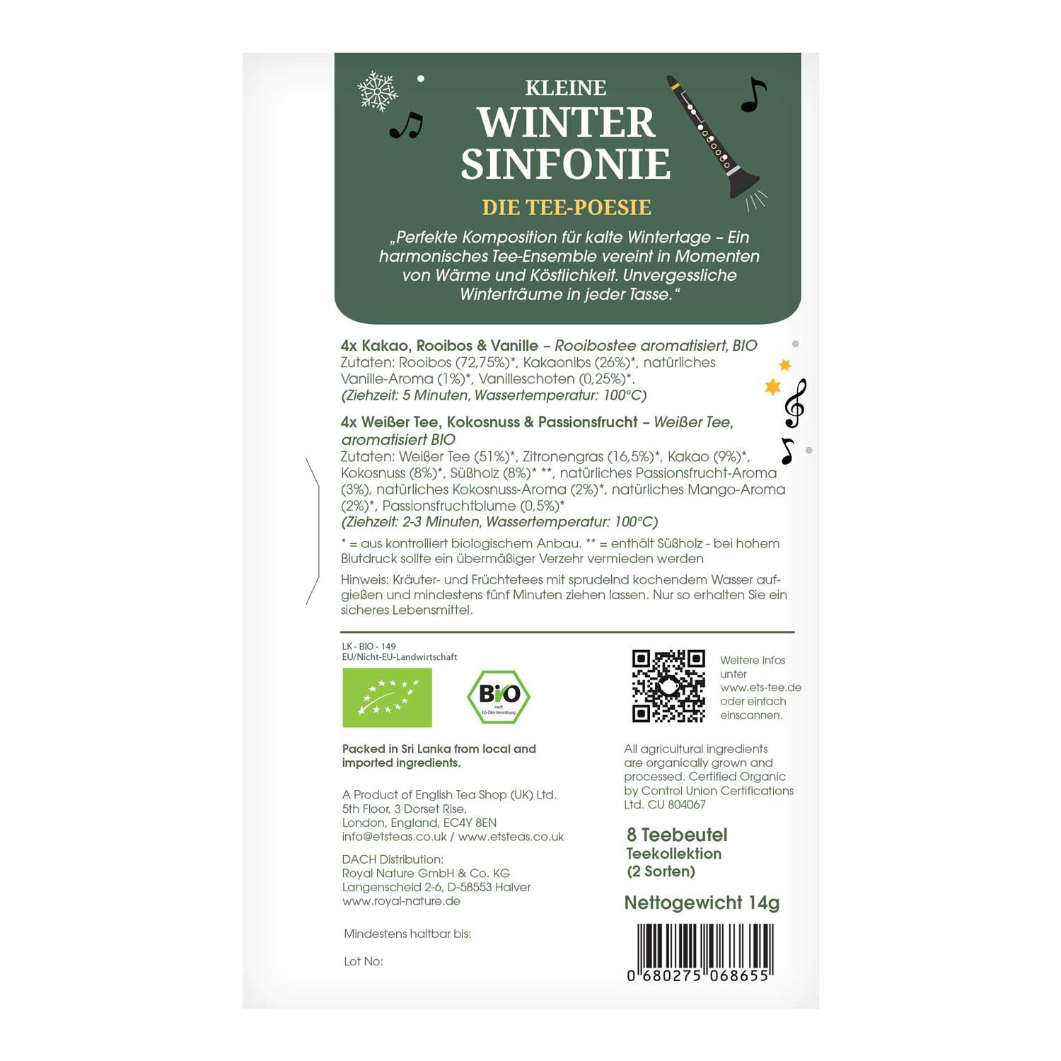 ETS - Tee Geschenk, Tee-Poesie "Kleine Winter Sinfonie", BIO