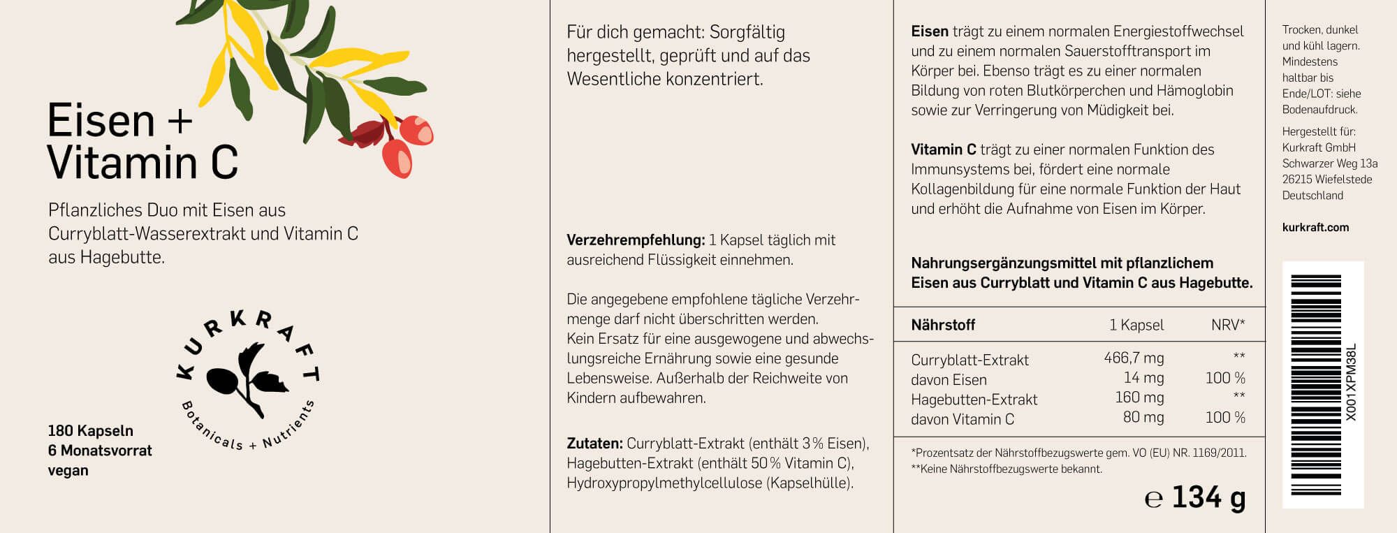 Kurkraft© Eisen aus Curryblatt