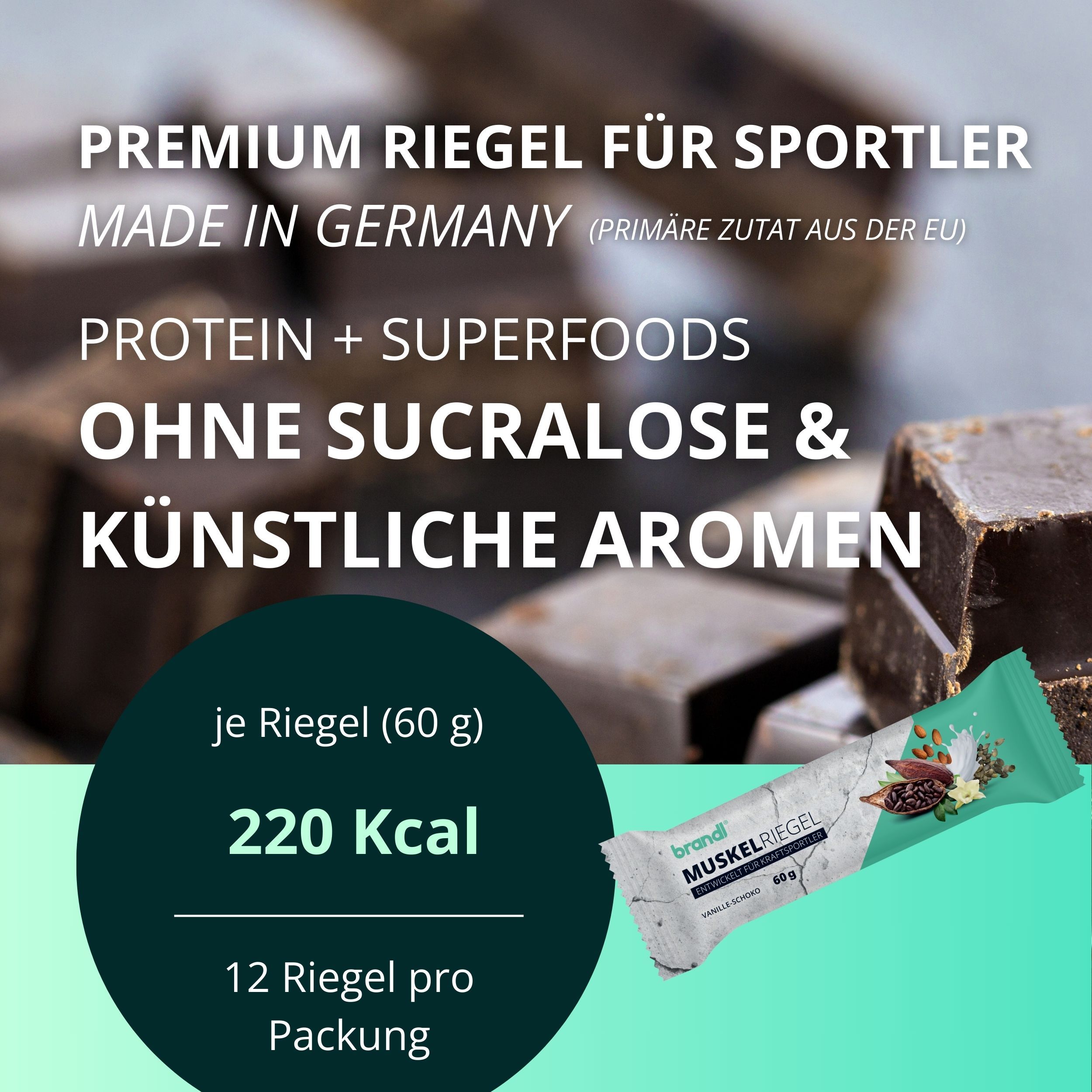 brandl® Eiweiß-Riegel mit 18 g Eiweiß aus 3 Quellen 24 St Riegel