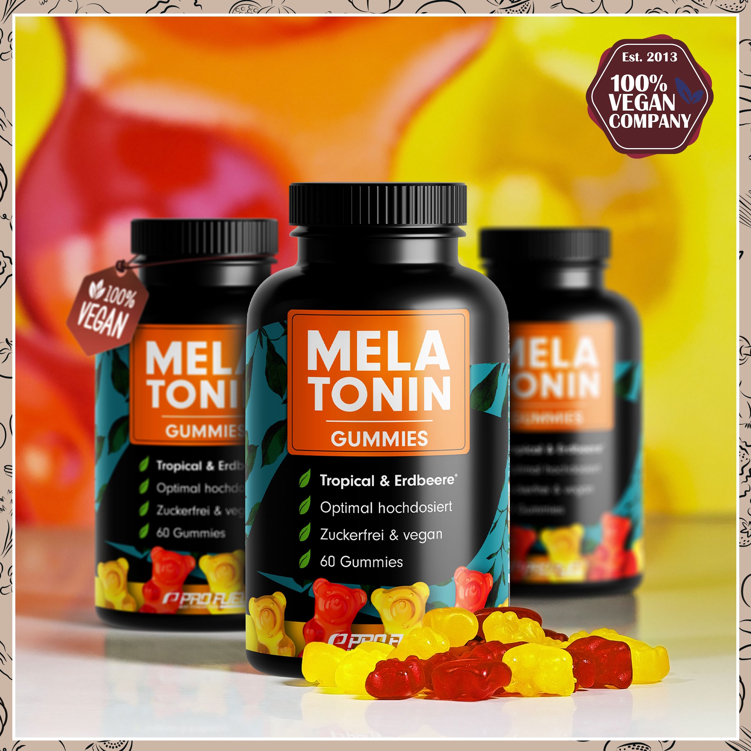 ProFuel - Melatonin Gummies 60x mit 0,5 mg bioaktivem Melatonin