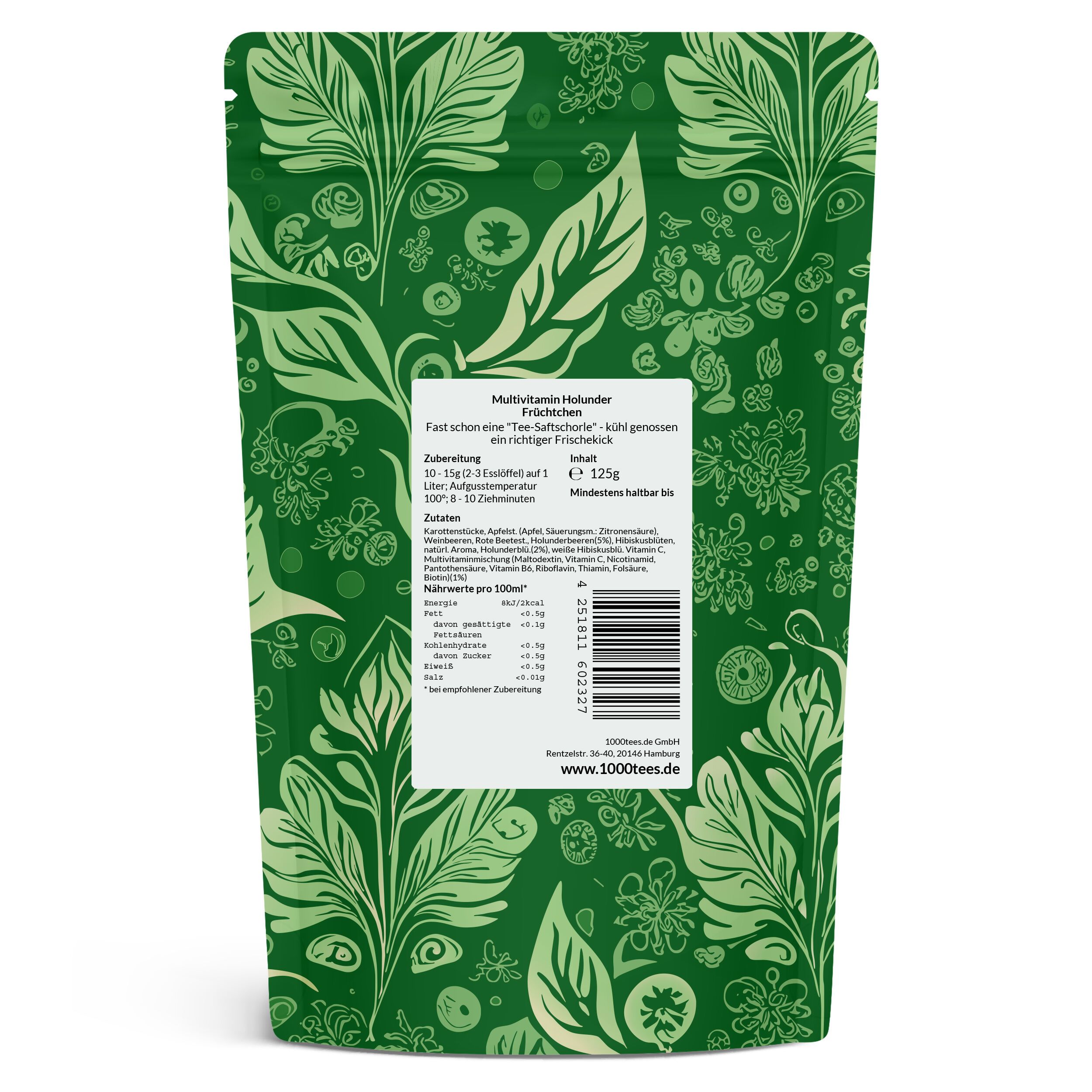 tea4me Multivitamin Holunder Früchtetee