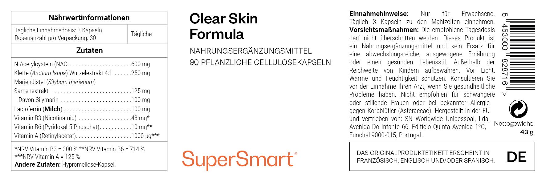 Clear Skin Formula - SuperSmart