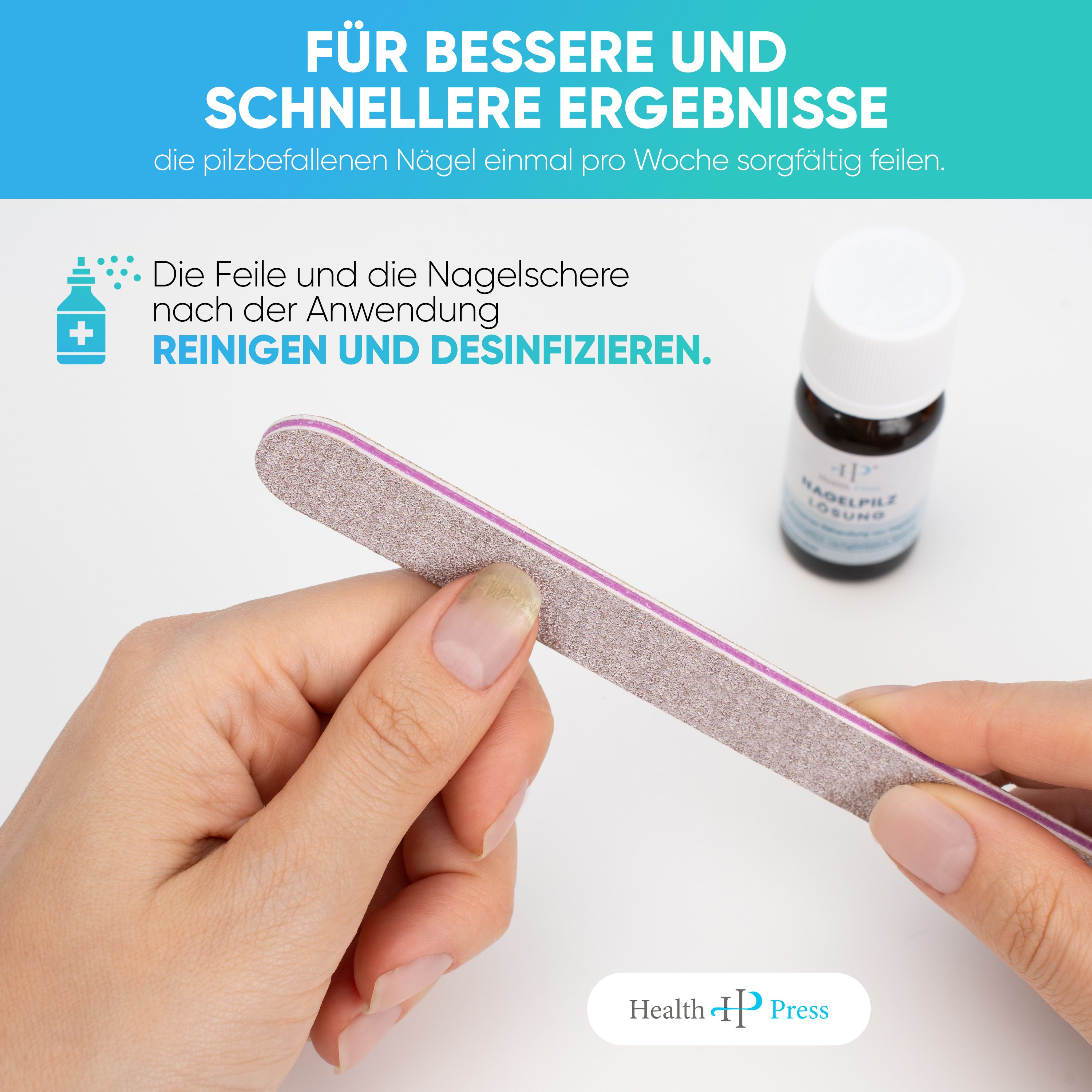 Health Press Nagelpilzkur 2er Set – Nagelpilz Lack für schnelle & effektive Behandlung