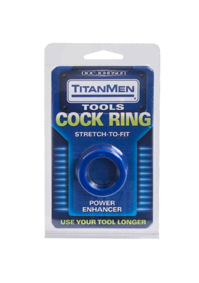 TitanMen Cock Ring - Stretch To Fit - Blue
