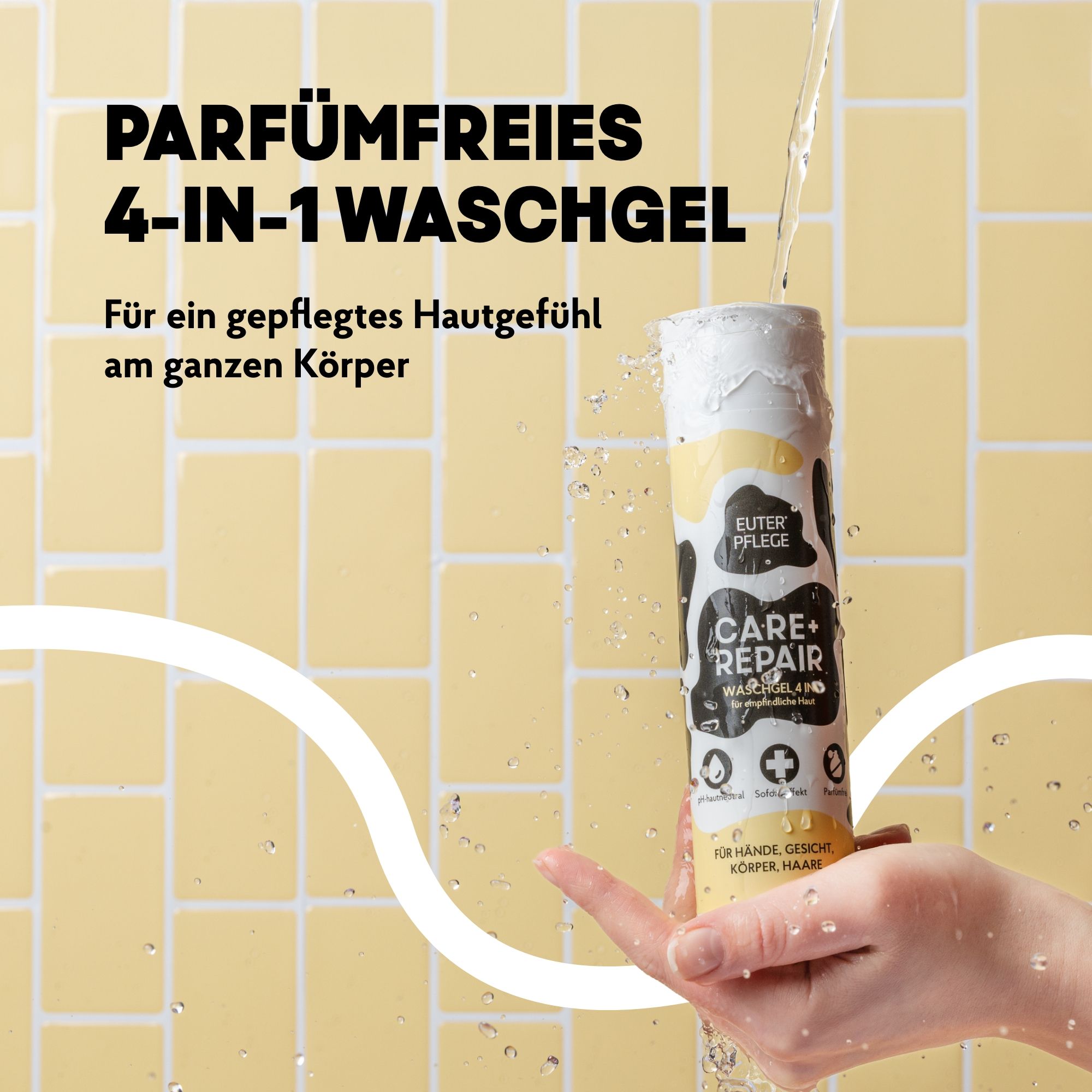 EUTERPFLEGE Care + Repair 4in1 Waschgel für empfindliche Haut