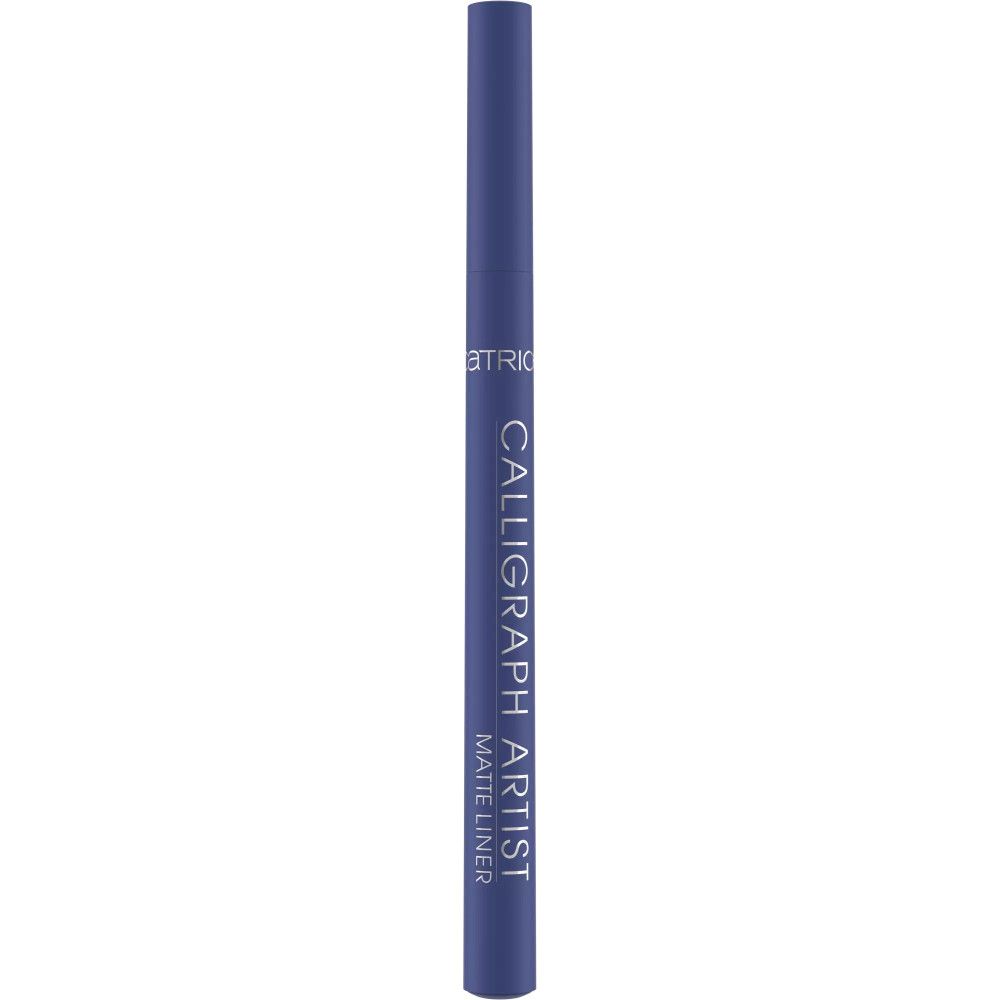 Blauer Eyeliner-Stift. Aufschrift: CALLIGRAPH ARTIST MATTE LINER. Marke: Catrice.