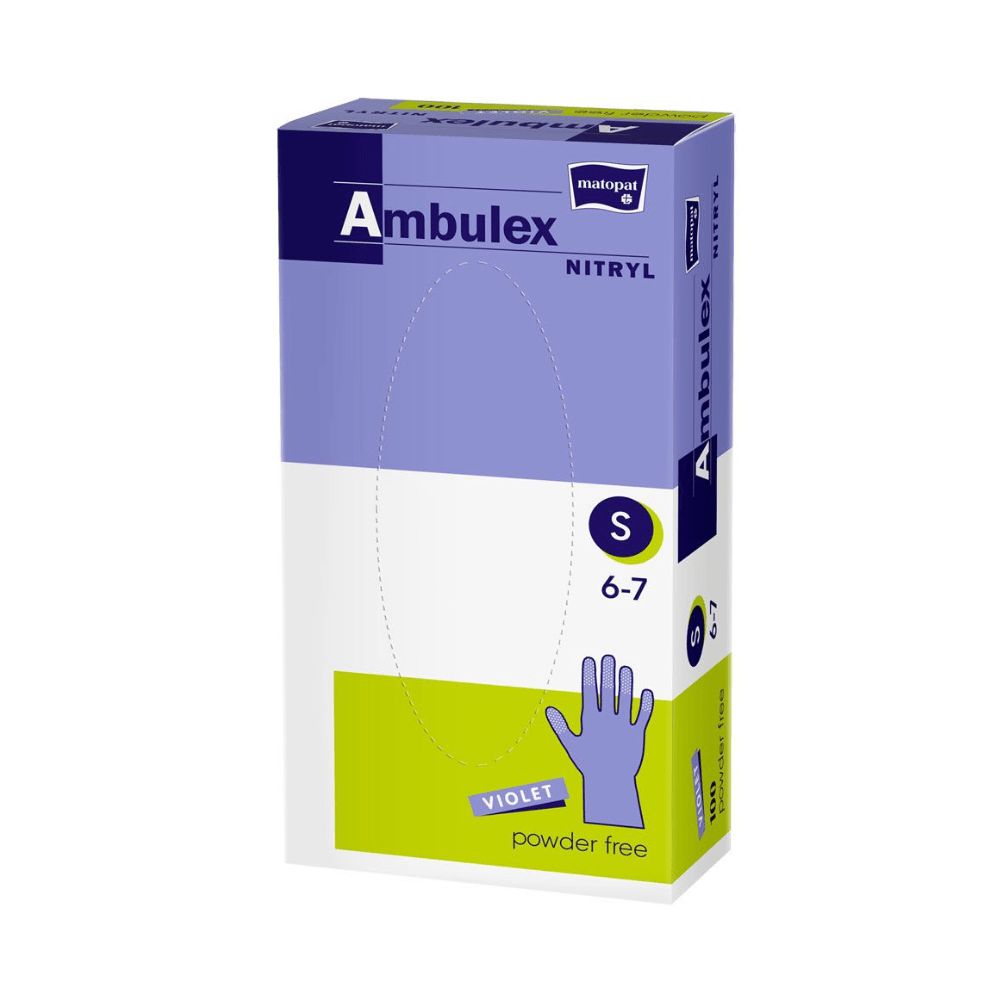 Ambulex Nitril violett 100 St Handschuhe