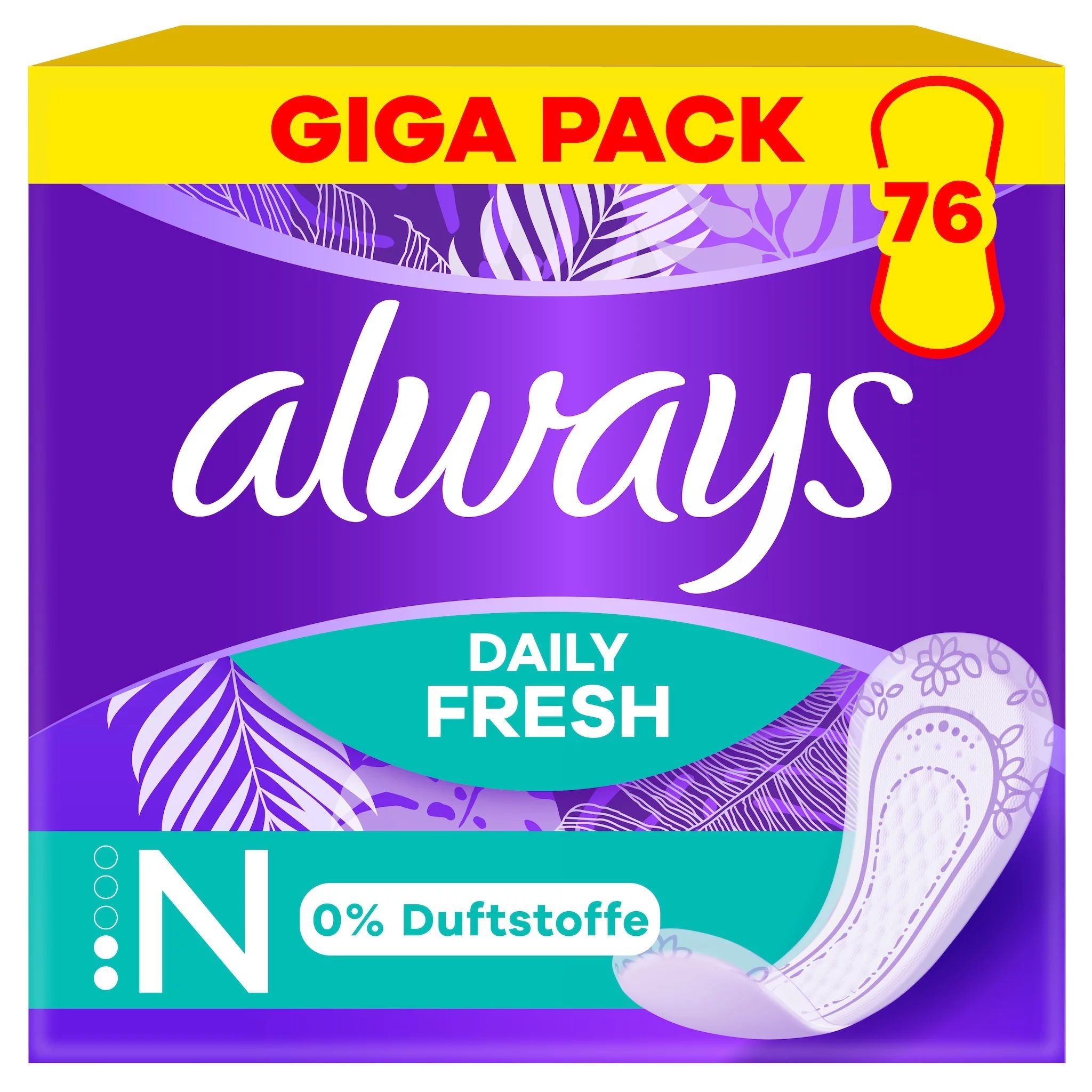 always Slipeinlage Daily Fresh Normal  ohne Duft Gigapack
