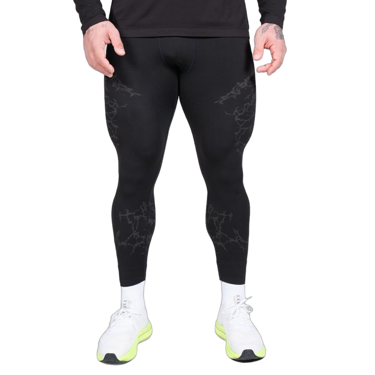 GymBeam Leggings Herren slim nahtlos in Schwarz 1 St