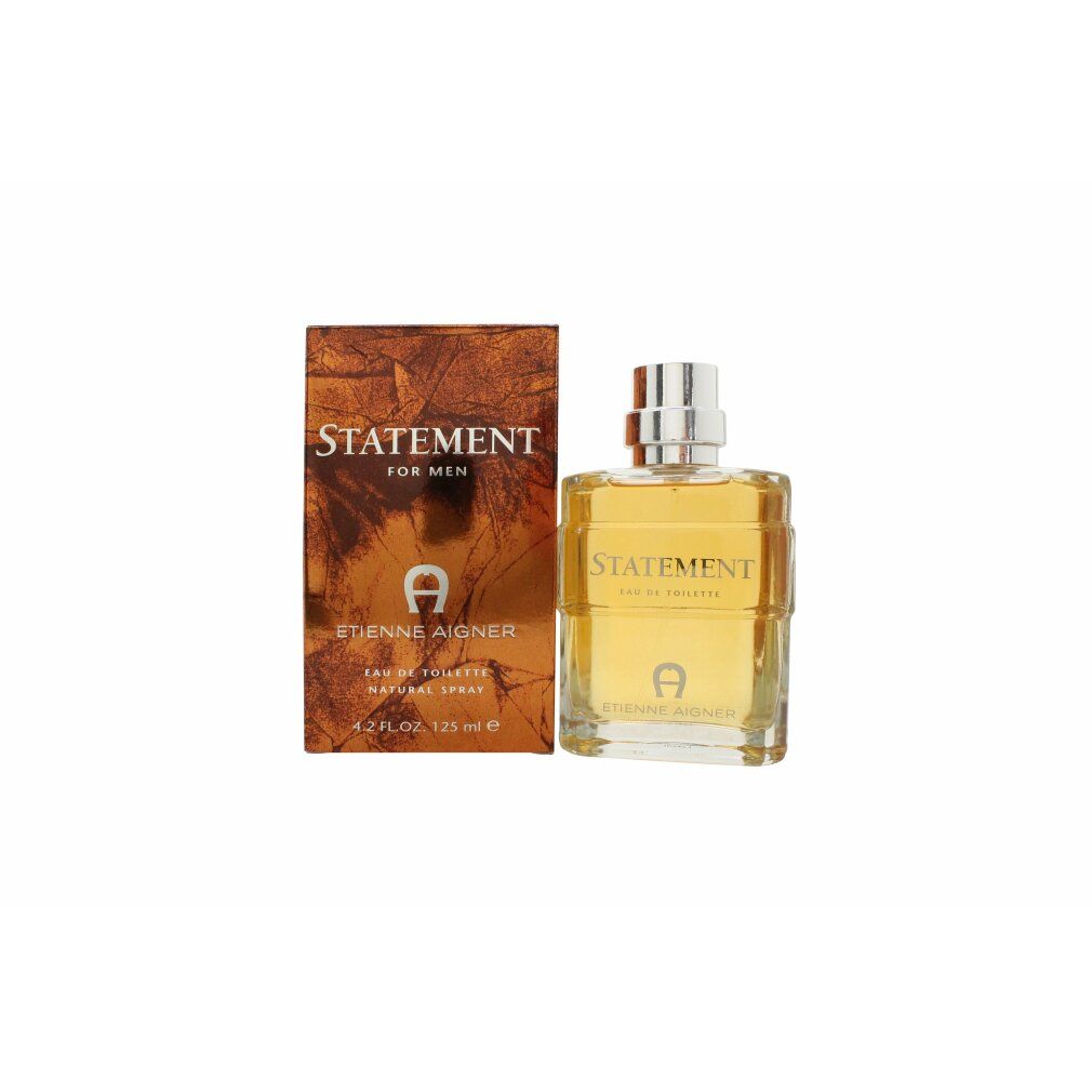 Etienne Aigner Statement Eau de Toilette. Flakon und Verpackung. Aufschrift Statement for Men. Logo A.