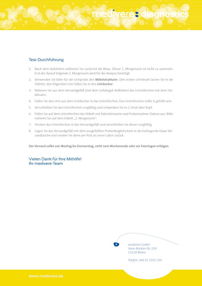medivere diagnostics Serotonin Urintest
