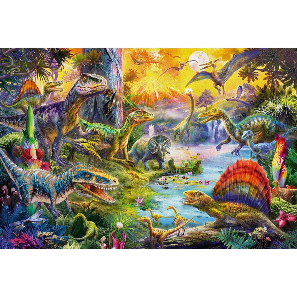 schmidt Puzzle Dinosaurier 60 Teile + Geschenk (Dinosaurierfiguren)