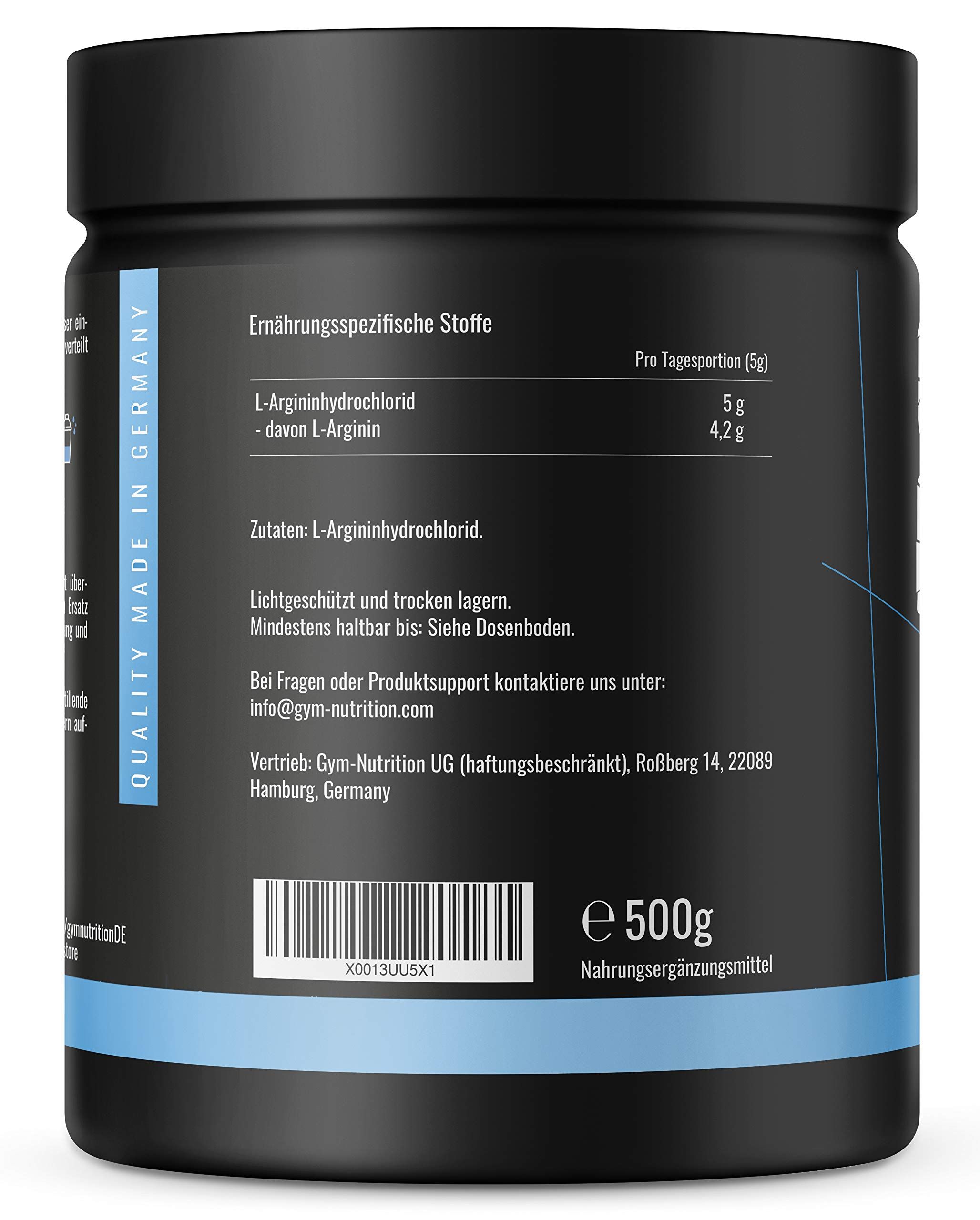 Gym Nutrition L-Arginin HCL Pulver