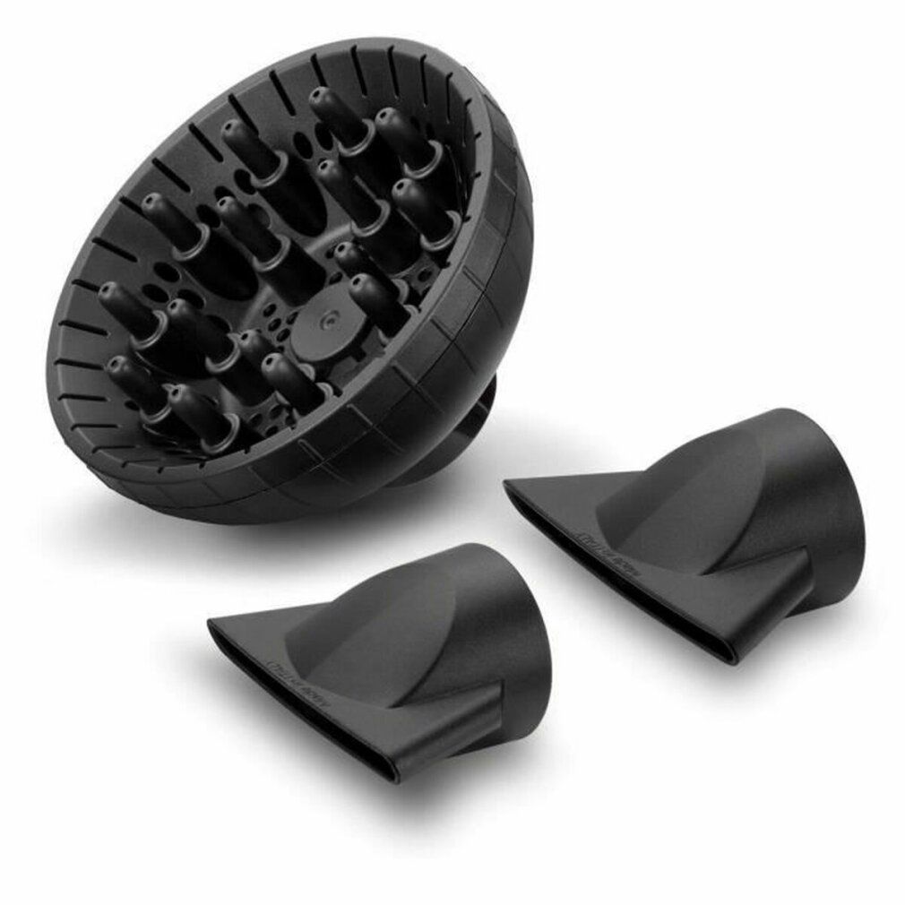 Diffusor und zwei Düsen. Schwarzes Kunststoffmaterial.