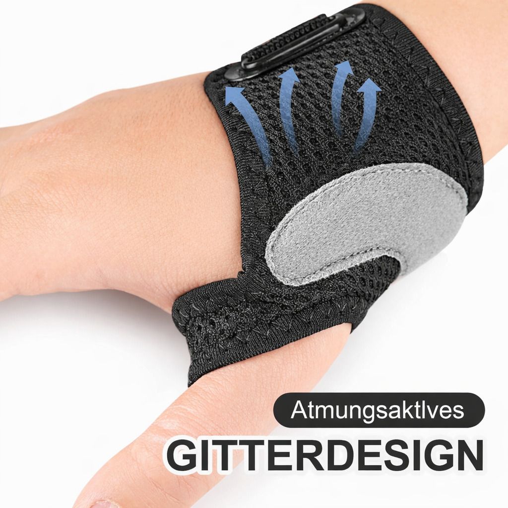 Daumen & Handgelenkbandage mit Aluschiene, verstellbar mit Klett, für Alltag & Sport