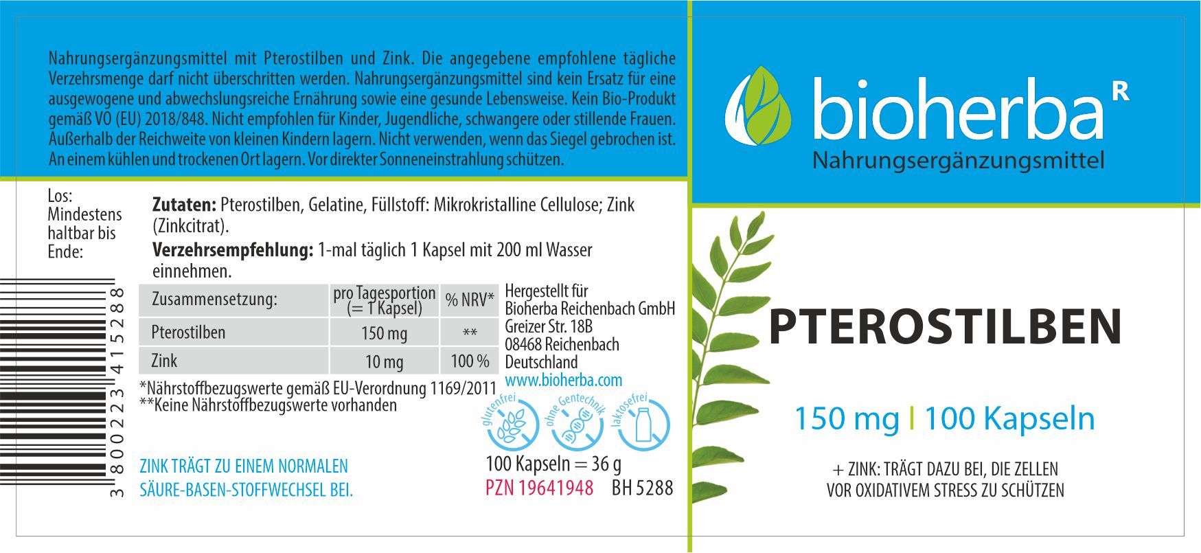 Bioherba Pterostilben Kapseln