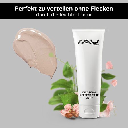 RAU Cosmetics BB Cream Light Lsf12 Make Up, Glow, Pflege, UV-Schutz 5in1 Creme ohne Flecken 75 ml up