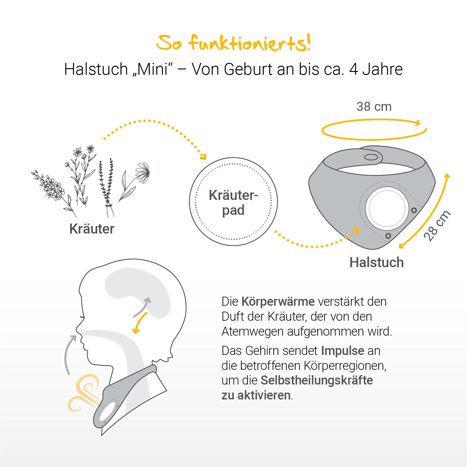 LÖWENKIND Einsteigerbox mit Halstuch "Mini" Grau, Wonnebäuchlein und Rotznäschen