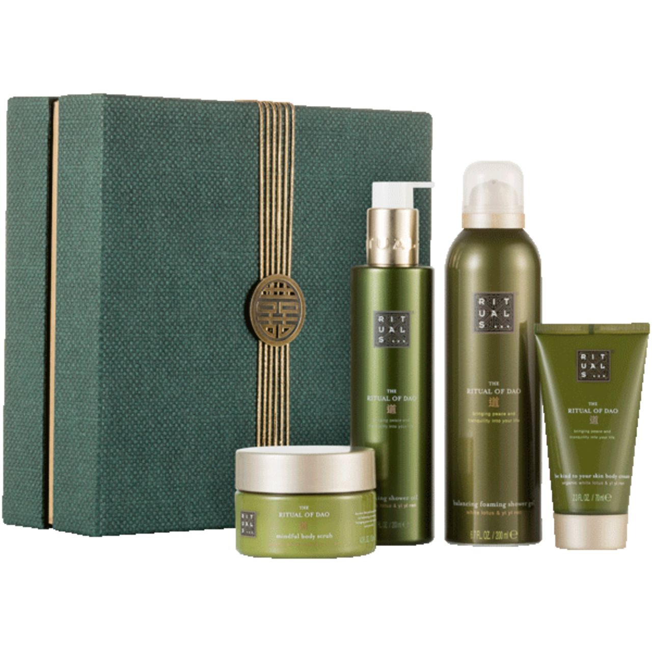 The Ritual of Dao Calming Ritual Giftset = Foaming Shower Gel + Shower Oil + Body Scrub + Body Cream