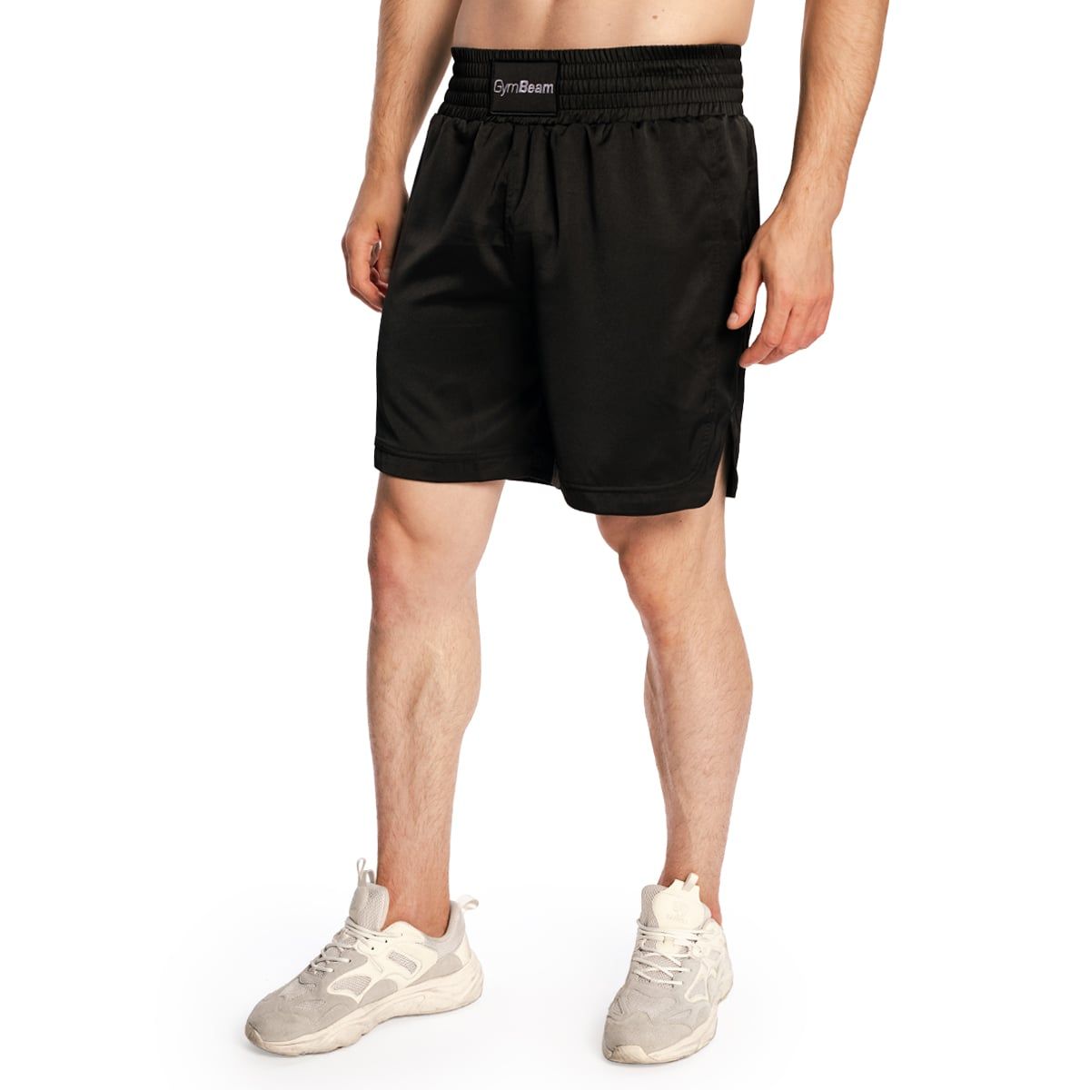 GymBeam Shorts Herren loose Combat Boxshorts mit Kordelzug in Schwarz 1 St