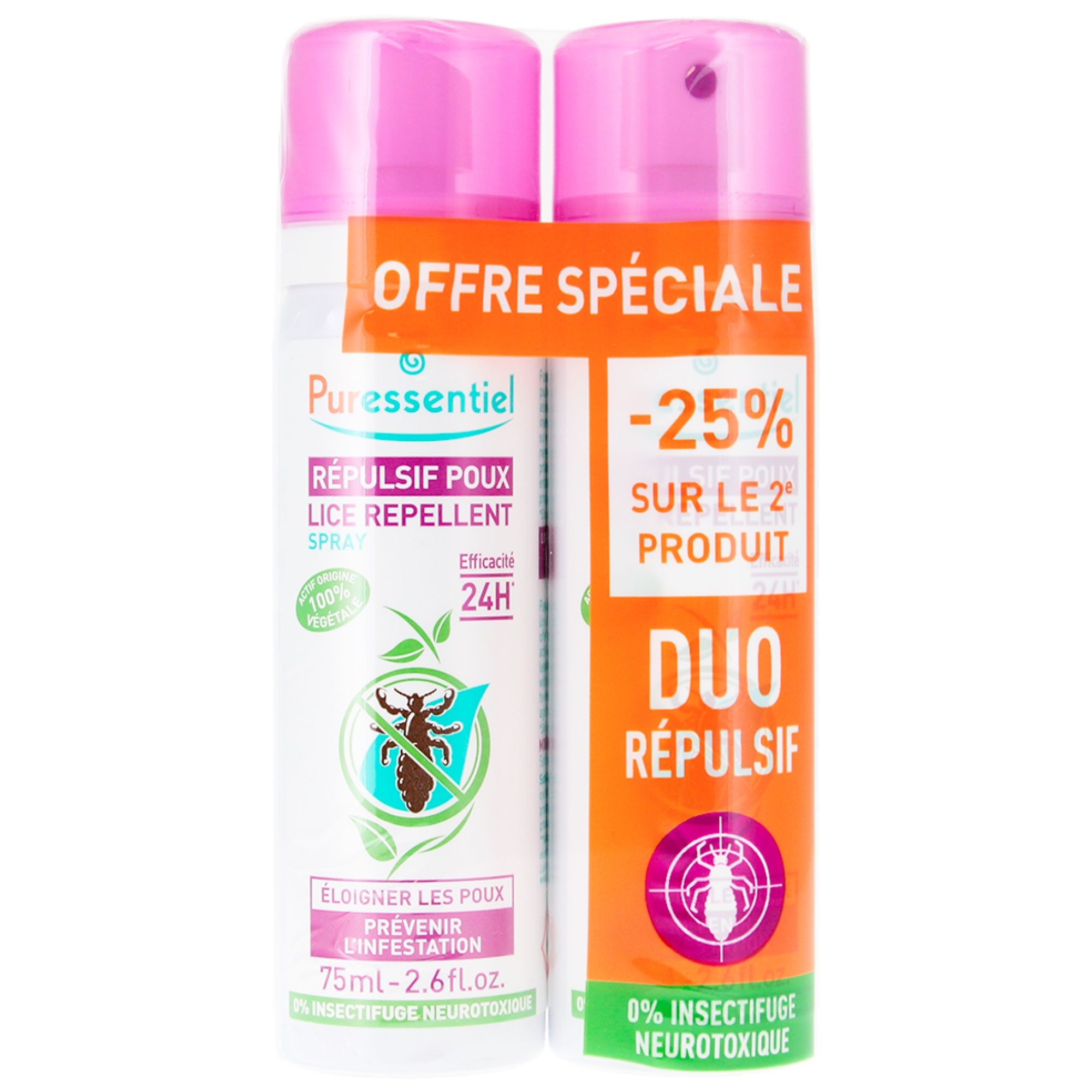 Puressentiel Läuse Repellent Spray 2 x Set 13,3x6,8x3,5 cm