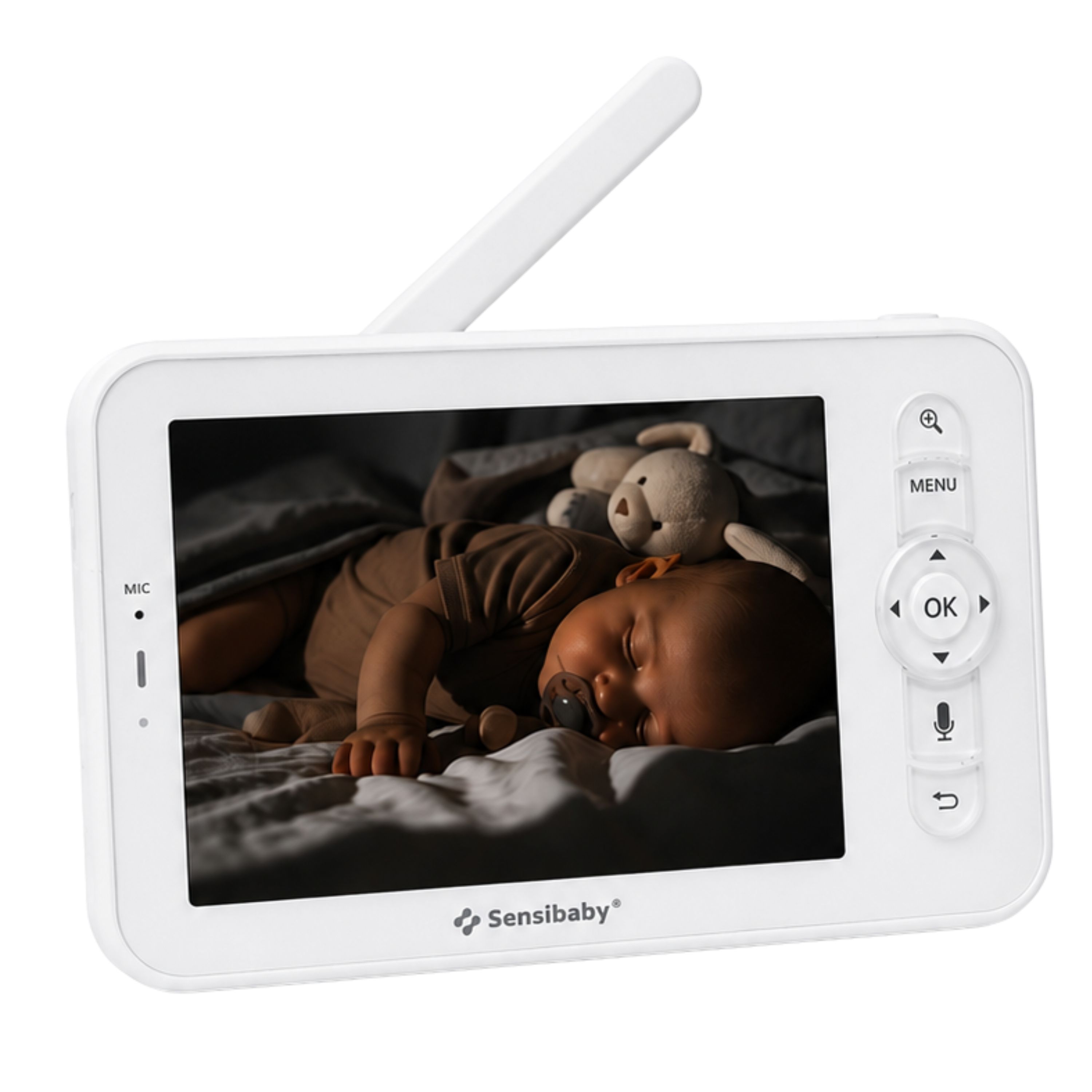 Sensibaby Babyphone mit Kamera - KI-Erkennung - App und 5-Zoll-Monitor
