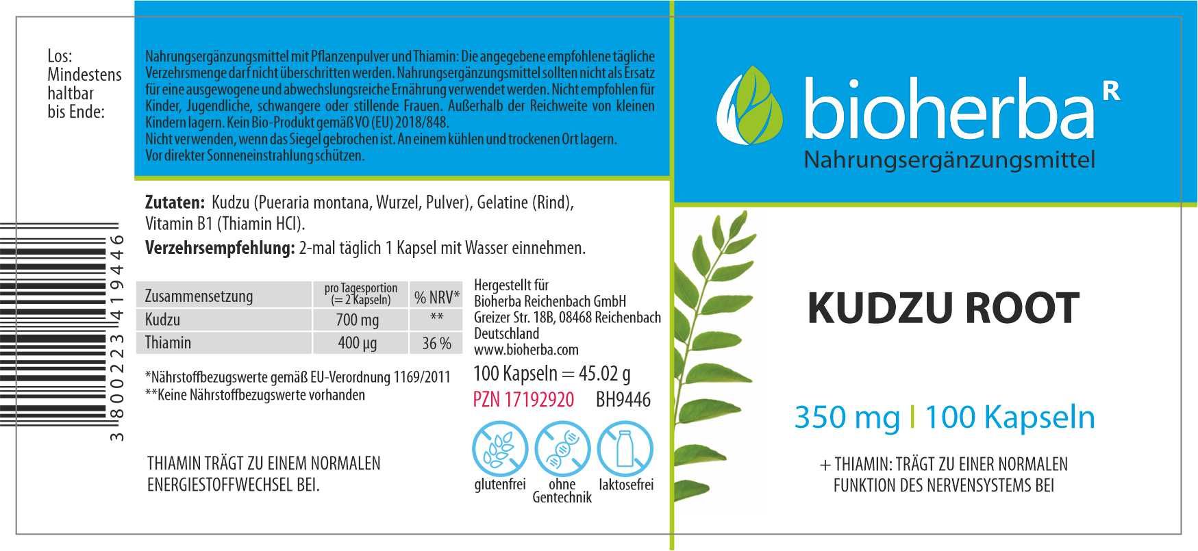 Bioherba Kudzu Root Kapseln