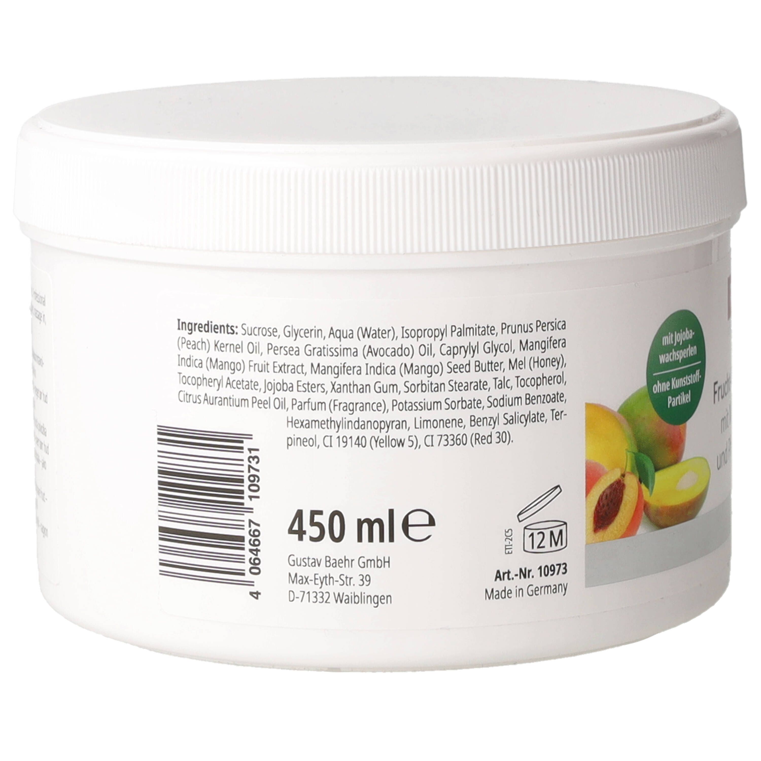 Pedibaehr Frucht-Fußpeeling mit Mangobutter und Pfirsichkernöl