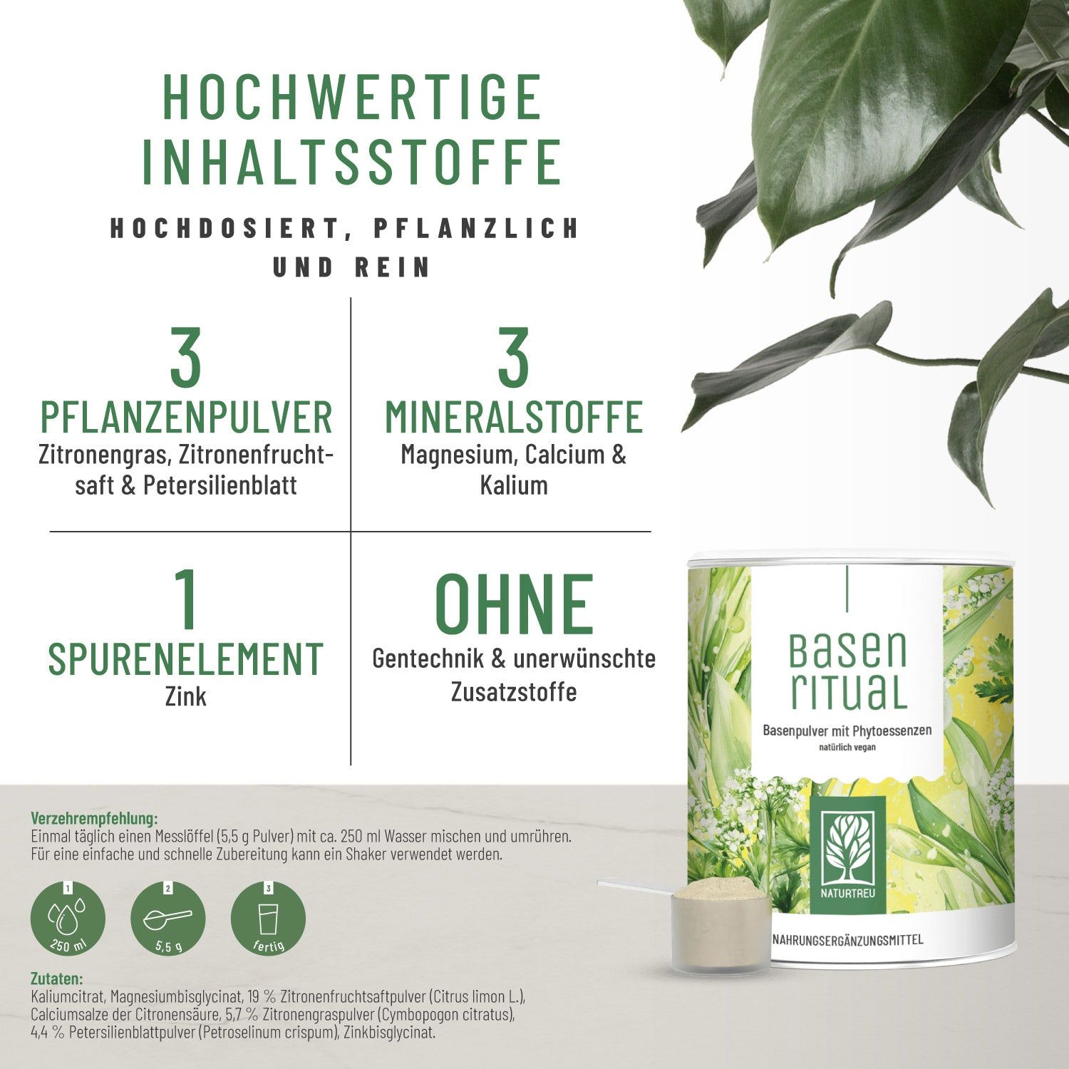 Basenpulver mit Phytoessenzen - Basenritual - NATURTREU®
