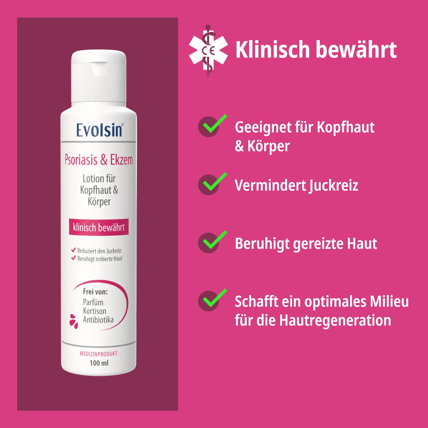 Evolsin® Psoriasis & Ekzem Lotion Doppelpack – Für Kopfhaut & Körper bei trockener Haut